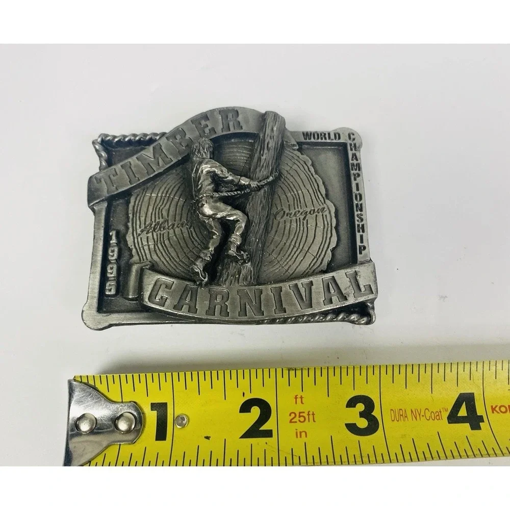 Timber Carnival Albany Oregon Belt Buckle - World Champions 1995 Limited Edition